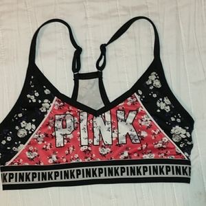 Pink sports bra size small